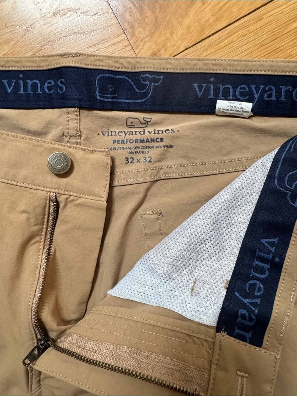 Vineyard Vines Men’s Performance Pants Khaki 32x32 Stretch Chinos - Picture 3 of 6